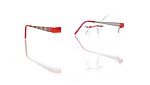 Switch It Garnitur 3312 Damenbrille Palladium Matt Rot Weiß (21)