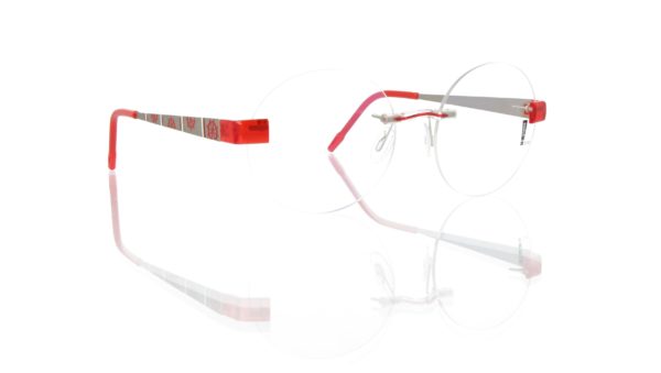 Switch It Garnitur 3312 Damenbrille Palladium Matt Rot Weiß (21)