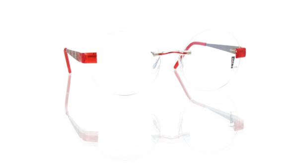 Switch It Garnitur 3312 Damenbrille Palladium Matt Rot Weiß (22)