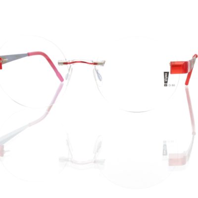 Switch It Garnitur 3312 Damenbrille Palladium Matt Rot Weiß (24)