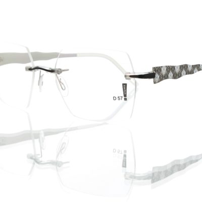 Switch It Garnitur 3319 Damenbrille Palladium Weiß Schwarz Innen Palladium Matt (2)