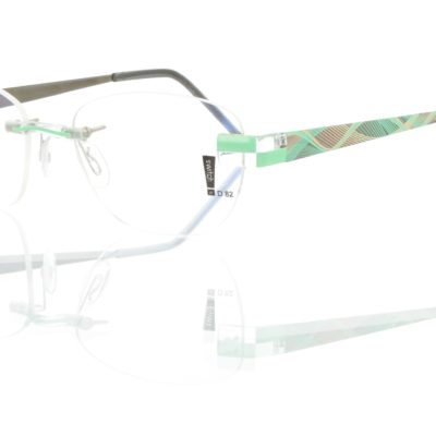 Switch It Garnitur 3323 Damenbrille Ruthenium Mint Rosa Druck Wellen (2)