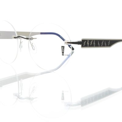 Switch It Garnitur 3329 Damenbrille Schwarz Silber Matt Violinschlüssel Silber (2)