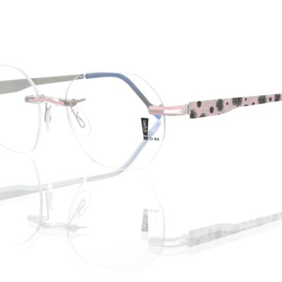 Switch It Garnitur 3334 Damenbrille Gold Grau Rosa Innen Gold Glanz (2)