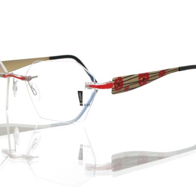 Switch It Garnitur 3340 Damenbrille Gold Rot Schwarz Innen Gold (2)