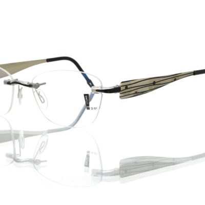Switch It Garnitur 3342 Damenbrille Gold Lack Schwarz Matt Innen Gold (2)