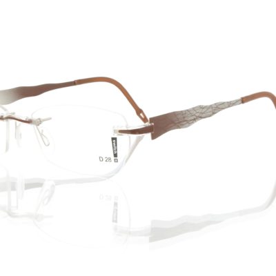 Switch It Garnitur 3354 Damenbrille Dunkelbraun Gold Netz (2)