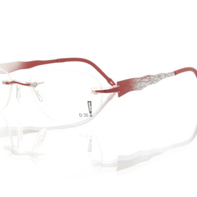 Switch It Garnitur 3355 Damenbrille Dunkelrot Silber Netz (2)