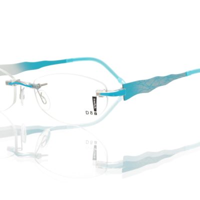 Switch It Garnitur 3356 Damenbrille Türkis Silber Netz (2)