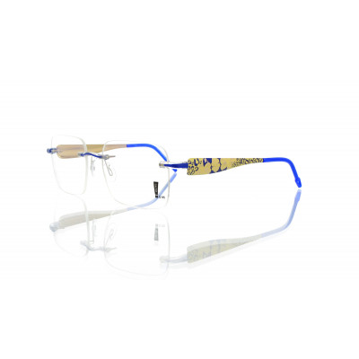 Switch It Garnitur 3362 Damenbrille Druck Gelb Blau Matt (2)