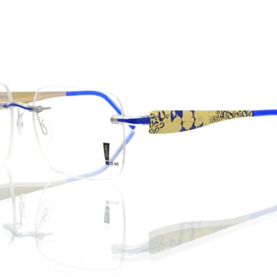 Switch It Garnitur 3362 Damenbrille Druck Gelb Blau Matt (2)