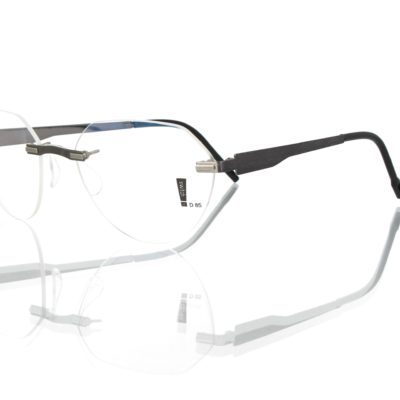 Switch It Garnitur 4019 Damenbrille Dunkelruthenium Blau Art Deco Matt (2)