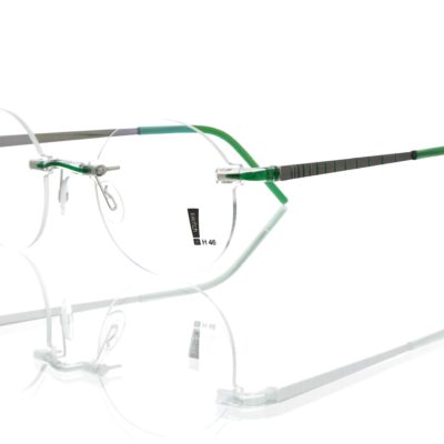 Switch It Garnitur 7022 Damenbrille Dunkel Ruthenium Dunkelgrün (2)