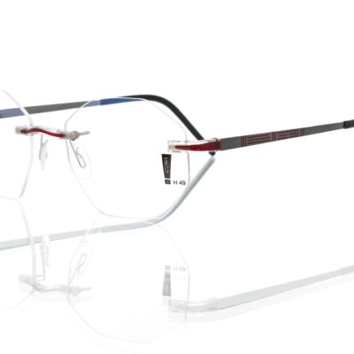 Switch It Garnitur 7024 Damenbrille Dunkel Ruthenium Dunkelrot (2)