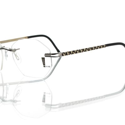 Switch It Garnitur 7026 Damenbrille Gold Schwarz Innen Gold (2)