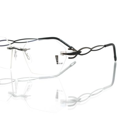 Switch It Garnitur 7034 Damenbrille Schwarz Matt Dunkelruthenium (2)
