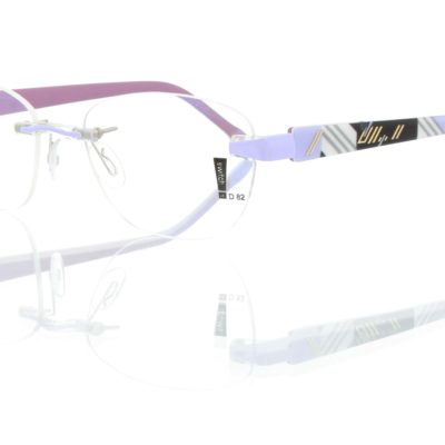 Switch It Garnitur 9171 Damenbrille Violett Weiß Schwarz Innen Creme Streifen (2)