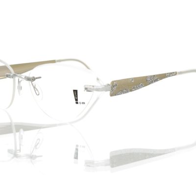 Switch It Garnitur 9191 Damenbrille Gold Lack Matt Glitter Silber Innen Gold (2)