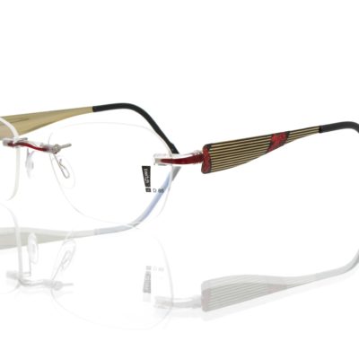 Switch It Garnitur 9192 Damenbrille Schwarz Gold Glitter Rot Innen Gold (2)