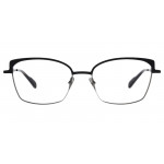 Colibris Eyewear Damenbrille Tala mit schwarzem, rechteckigem Rahmen, Ansicht von vorne.