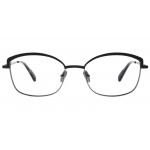 Colibris Eyewear Damenbrille Tilda, schwarze Metallfassung, rechteckige Gläser, Frontalansicht
