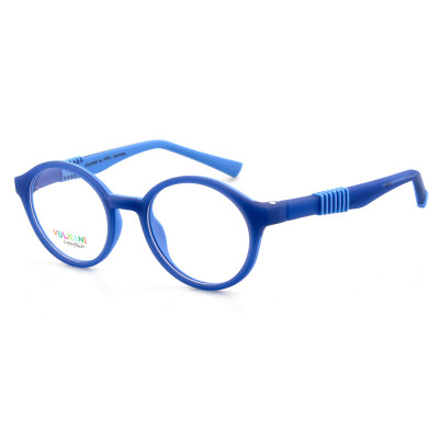 Vulkani VI 342 491 Kinderbrille Blau - Vollrandfassung in Panto-/Rundform aus Superflexi