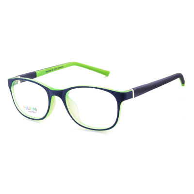 Vulkani VI 343 500 Kinderbrille Blau - rechteckige Vollrandfassung aus Superflexi