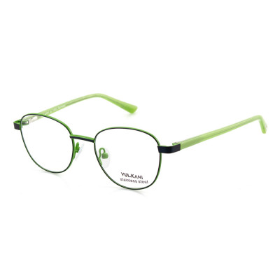 Vulkani VI 344 494 Kinderbrille Grau - Vollrandfassung in Panto-/Rundform aus Edelstahl