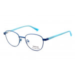Vulkani VI 344 495 Kinderbrille Blau - Vollrandfassung in Panto-/Rundform aus Edelstahl