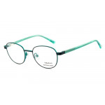 Vulkani VI 347 505 Kinderbrille Türkis - Vollrandfassung in Panto-/Rundform aus Edelstahl