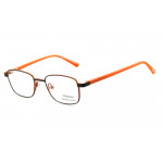 Vulkani VI 348 509 Kinderbrille Braun - rechteckige Vollrandfassung aus Edelstahl
