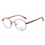 Vulkani VI 349 512 Kinderbrille Blau - Vollrandfassung in Panto-/Rundform aus Edelstahl