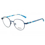 Vulkani VI 350 516 Kinderbrille Blau - Vollrandfassung in Panto-/Rundform aus Edelstahl