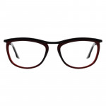 Damenbrille Colibris Bethsy, rechteckige Fassung in Dunkelrot und Schwarz, modernes Design.