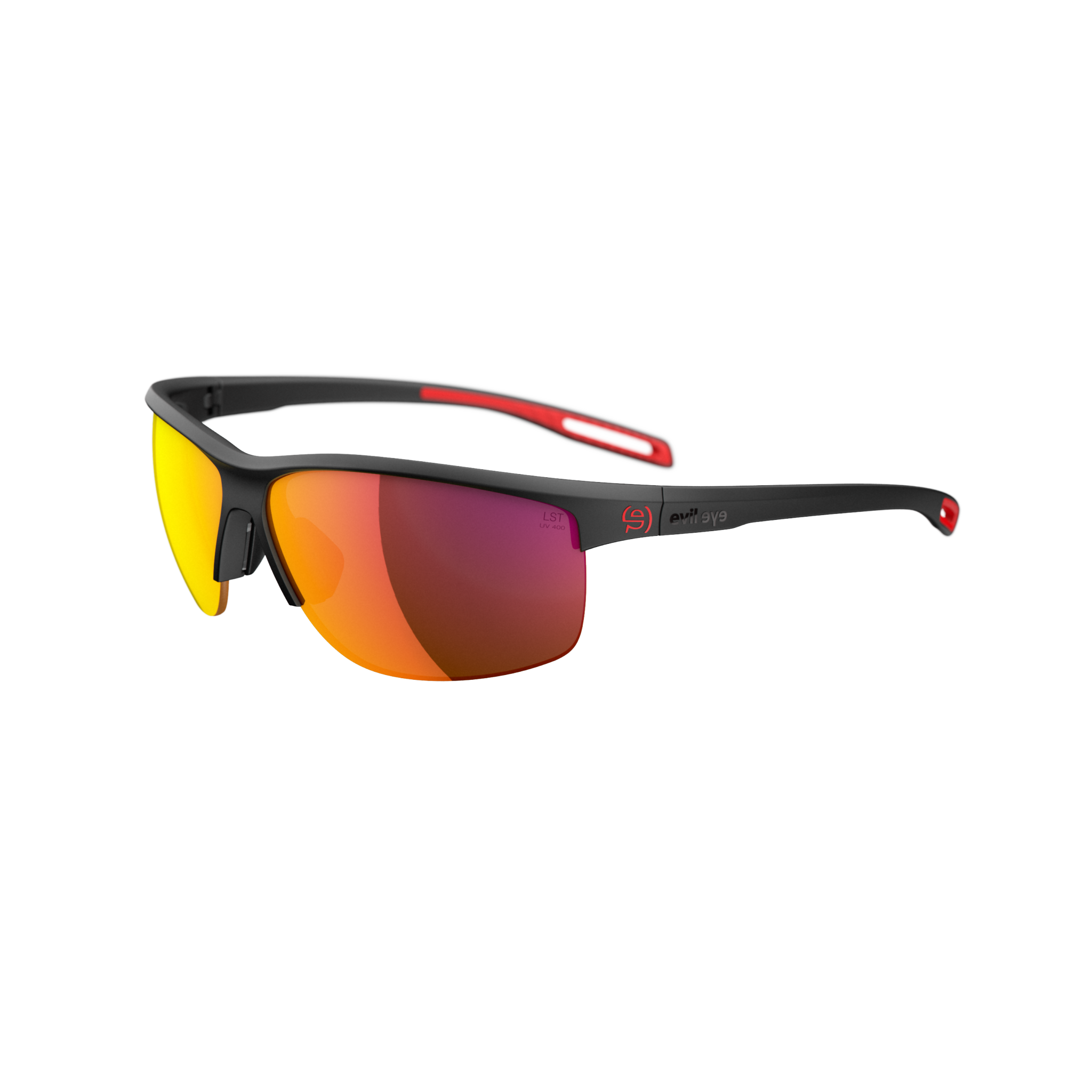 E015 75 9300 Black Matt Lst Active Red Mirror Bg White Sid