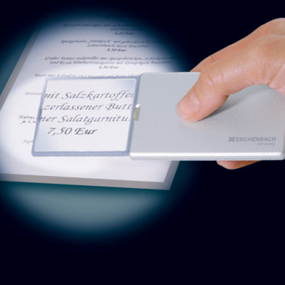 Easypocket Eschenbach Taschenleuchtlupe Mobile Lesehilfe Lesen Silber