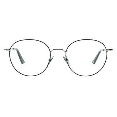 Unisexbrille Colibris Fanni mit rundem, dünnem Metallrahmen in Schwarz, stilvolles und zeitloses Design.