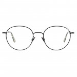 Unisexbrille Colibris Fanni mit rundem, schwarzem Metallgestell, Ansicht von vorne.