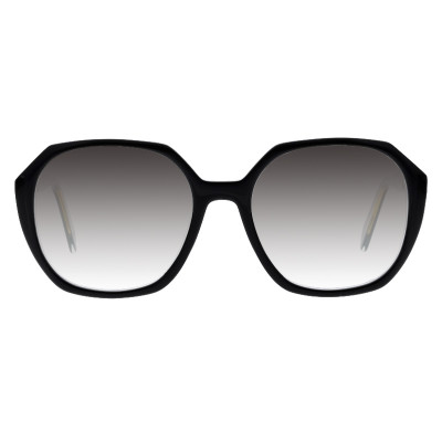 Colibris Gitte Sun eckige Sonnenbrille in Tiefschwarz für damen und schmale Gesichter