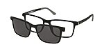 Schwarze Herrenbrille CL90195 mit rechteckigen Rahmen und getönten Gläsern.