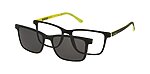 Schwarze Herrenbrille CL90195 mit gelben Bügelenden, isoliert dargestellt.