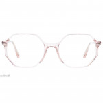 Damenbrille Colibris Hailey in zartem Rosa mit achteckigem Rahmen, vorne frontal abgebildet.