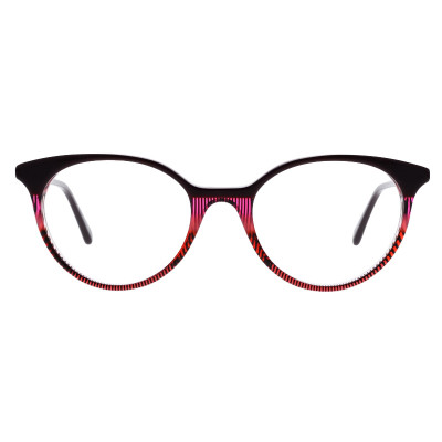 Colibris Helena runde Brille in Rot für damen und schmale Gesichter