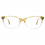 Damenbrille Colibris Hermine mit transparent-goldenem Rahmen, modisches Design, für Damen.