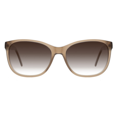 Colibris Hilde eckige Brille in Taupe für damen und schmale Gesichter