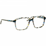 Herrenbrille Johann von Goisern J817 mit rechteckigem Rahmen, farbenfrohem Muster und komfortabler Passform.
