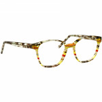 Damenbrille Johann von Goisern J823 mit eckigem Rahmen, mehrfarbigem Design und einzigartigem Farbmuster.