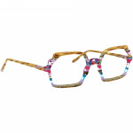 Damenbrille Johann von Goisern JA026 mit eckigem Rahmen, bunten Farbverläufen und markantem Design.