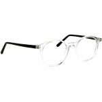Unisexbrille Johann von Goisern JC200 mit transparentem Rahmen und schwarzen Bügeln, ideal für jeden Stil.