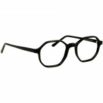 Unisexbrille Johann von Goisern JC203 mit schwarzem, achteckigem Rahmen und schlanken Bügeln aus Kunststoff.